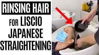 Rinsing Hair for Liscio Japanese Straightening | Miami Hair Salon Tips