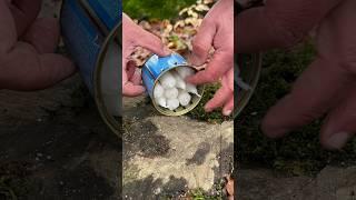 Survival Skills: FIRE STARTER in 1 MINUTE . #survival #camping #lifehacks #skills