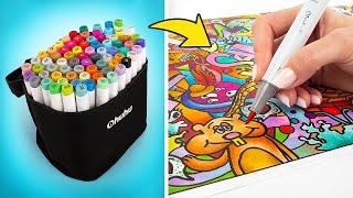 Creative Multi Marker Drawing Process | Painting Tutorial