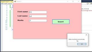 Programming in Visual Basic.net: insert data into sql database using stored procedure in VB.NET