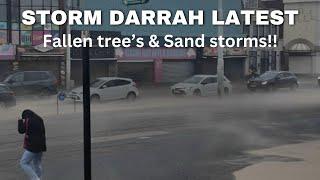 Storm Darragh Latest From Blackpool North West England -Fallen Trees, & Sandstorm!