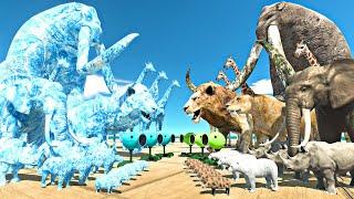 Animals Fights in Plants Arena | Ice Itself vs Titanus Behemoth -Animal Revolt Battle Simulator