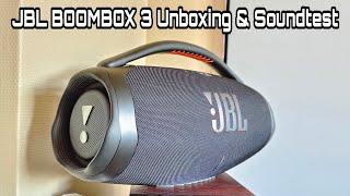 JBL BOOMBOX 3 - UNBOXING & SOUNDTEST