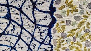 Nuishime Shibori on Silk Ecoprint, Life is never Flat…