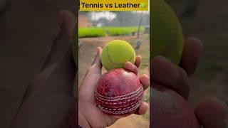 Leather vs Tennis ball#cricket #cricketshorts #fastbowling
