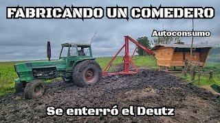 FABRICANDO un COMEDERO para los ANIMALES desde 0 en 3 DIAS!!! Se ENTERRÓ el DEUTZ en el BARRO