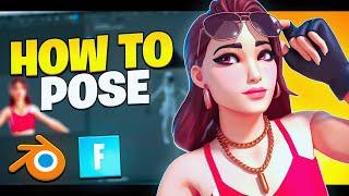 How to pose in blender | Fortnite thumbnail tutorial