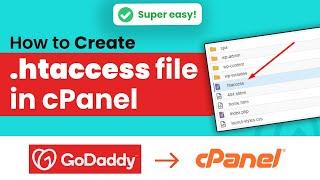 How to create htaccess file in GoDaddy cPanel 2024 | Initial Solution