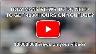 How to get 4000 Watch Hours on Youtube with only ONE VIDEO!!!