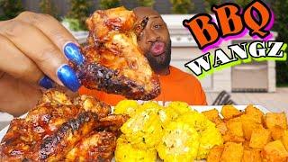 GRILLED BBQ WHOLE CHICKEN WINGS  | MUKBANG | EATING SHOW