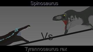 Tyrannosaurus rex vs Spinosaurus Shorts Battle Animation [stick nodes pro]