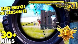 My Best Match of Season 12 | 30+ KILLS | PUBG Mobile Solo VS Squad