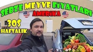 Amerika'da Sebze Meyve Fiyatları! Haftalık 30 Dolarlık Alışveriş!