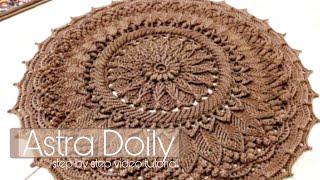 Astra Doily~ step by step video tutorial for beginners  #crochettutorial #crochet #crochetpattern