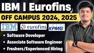IBM Software Developer, KPMG, Eurofins Off Campus Drive 2025, 2024, 2023, 2022, 2021 BATCH