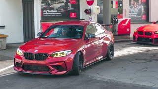 Cars Leaving Nürburgring Tankstelle - Crazy M4, 458 Speciale, Huracan STO, Alfa QV GTA, M5 E60, 812