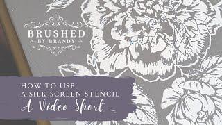 How to use a silk screen stencil