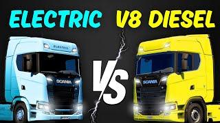 ETS2: Is Electric Scania BETTER than Diesel V8 Scania?