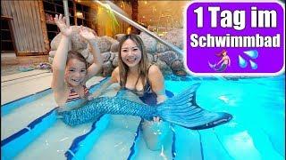 Clara wird Meerjungfrau ‍️ Wasserrutsche! 1 Tag im Schwimmbad | Familienleben VLOG | Mamiseelen