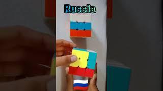 Russian  Flag on Rubik's cube #shorts #viral #russia#india