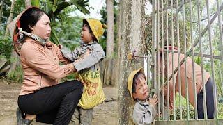 The boy ran to hug his mother after many days apart but the mother was indifferent