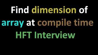 C++ Template Metaprogramming | HFT Interview Question