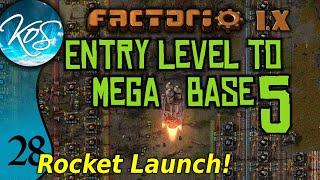 Factorio 1.X Entry Level to Megabase 5 - 28 - ROCKET LAUNCH! - Guide, Tutorial