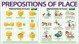 Basic Prepositions of Place in English | Learn English Prepositions | ESOL prepositions of place