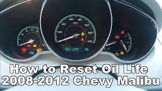 How to Reset Oil Life Chevy Malibu 2008-2012