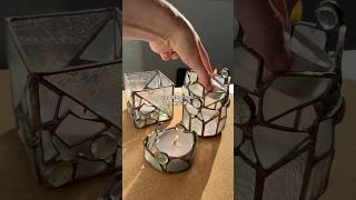Sea Glass Candle Holders ️ Let’s Make Stained Glass  p.6 Patina & Final Result! #stainedglass