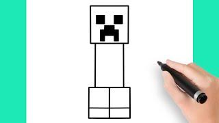 How to draw Creeper from Minecraft