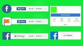 Facebook Adbreak Page Follow Button | Facebook Page Follow Button Green Screen