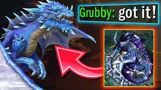 This Dragon Mercenary has 2200 HP, Devour, and Spell Immunity - awesome 4on4 map - WC3 - Grubby