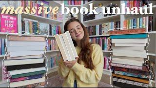 *MASSIVE* book unhaul!! ️ books i’ll never read + donating to little free libraries 🫶