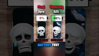 Samsung s25 vs google pixel 9 pro battery test?#shorts