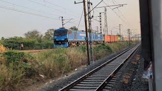 Parallel Overtake - Karnavati Express Overtake Freight Train and Skiping Gandhismruti and Navsari.