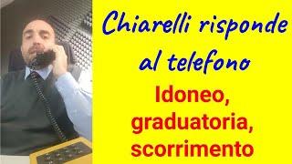 Chiarelli risponde al telefono: idoneo in graduatoria, scorrimento, cessione