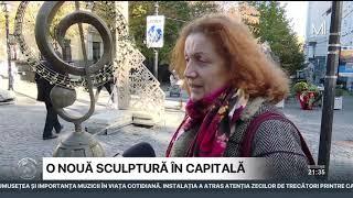 O nouă sculptură în inima capitalei. „Cheia sol” îmbogățește strada pietonală