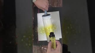 Yellow Burst Tumbler Tutorial EPOXY FREE