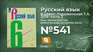 Упражнение №541 — Гдз по русскому языку 6 класс (Ладыженская) 2019 часть 2