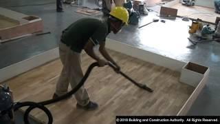 Timber Flooring Installation at BCA, Singapore