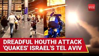 Houthi Hellfire Shuts Tel Aviv Airport Again; Several Injured | Israelis Spend Night In Bunkers