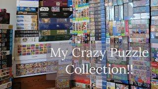 My Crazy Large Jigsaw Puzzle Collection!!  Take a look at my puzzle to do pile!