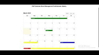 Simple PHP Calendar Event Management JQuery