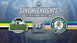 HIGHLIGHTS: Humboldt Broncos at La Ronge Ice Wolves - Nov 23, 2024