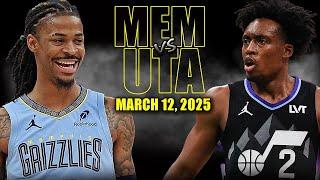 Memphis Grizzlies vs Utah Jazz Full Game Highlights - March 12, 2025 | NBA Regular Season