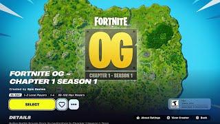 How to Play Fortnite OG - Chapter 1 Season 1 Playlist Map Code & Creative Code 2024!