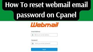 How To reset webmail email password on Cpanel