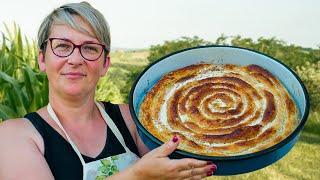 Serbian Woman Makes Traditional CHEESE PIE