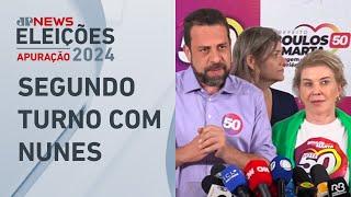 Boulos fala com a imprensa com 99% das urnas apuradas em SP